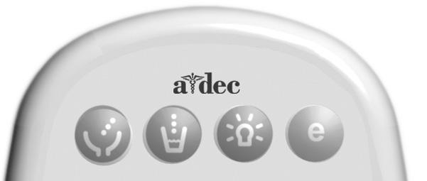 Sillón dental A-dec 511 - Instrucciones de uso Icono de estado Cuando se instala un sistema A-dec 300 o A-dec 500 en el sillón, el logotipo de A-dec en el panel táctil se ilumina e indica el estado