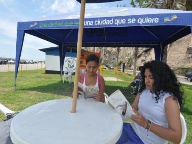 MIÉRCOLES 7 PROGRAMA DE LECTURA EN PLAYAS La Municipalidad de Miraflores invita a participar en este servicio de lectura dirigido a niños, jóvenes y adultos, quienes podrán intercalar su día de playa