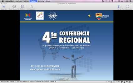 1 1 2. GESTION Participación como auspiciante en la 4ta. Conferencia Regional La próxima Generación de profesionales en Aviación y Trainair Plus, realizada en Quito del 14 al 16 de noviembre de 2011.