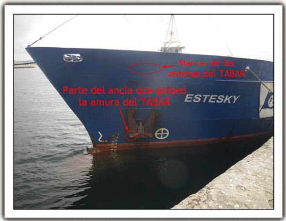 INFORME TÉCNICO S-13/2012 Abordaje entre el buque de carga ESTESKI y la embarcación de pesca TABAR, en la entrada del puerto de A Coruña, el día 5 de octubre de 2011 5 ESTESKY El buque de carga