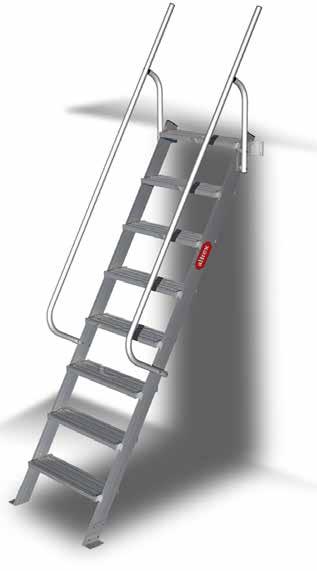 SUPORT 60 Escalera de acceso a altillo sin plataforma fabricada en aluminio y de acuerdo a la normativa EN14122.