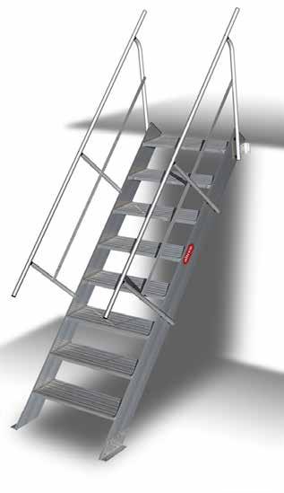 SUPORT 45 Escalera de acceso a altillo sin plataforma fabricada en aluminio y de acuerdo a la normativa EN14122.