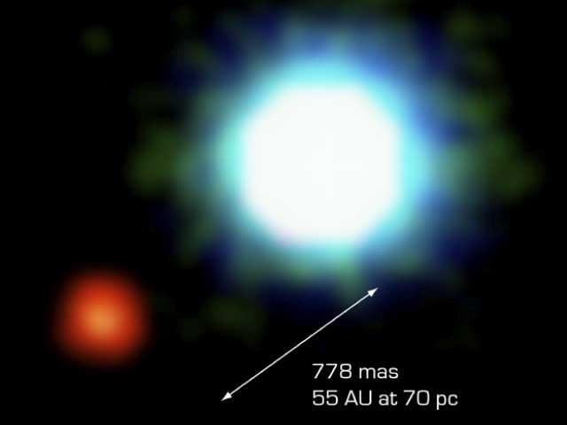 Imatge directa primera imatge directa d un planeta extrasolar (IR)