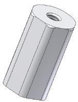 Aluminio en alturas de: 2", 3", 5" y 7" (pieza del Kit EZ para Techo) K10070-XXX) A20049-XXX Standoff (longitudes múltiples) Rieles Helio: Con ranuras laterales de 1/4" y 3/8" y ranura superior de