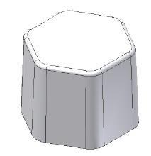 A20064-XXX L-Foot de Aluminio Cabeza Hexagonal de Aluminio Disponible en