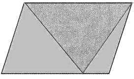 5.- La superficie del paralelogramo es de 100 cm. Cuál será superficie del triángulo sombreado?