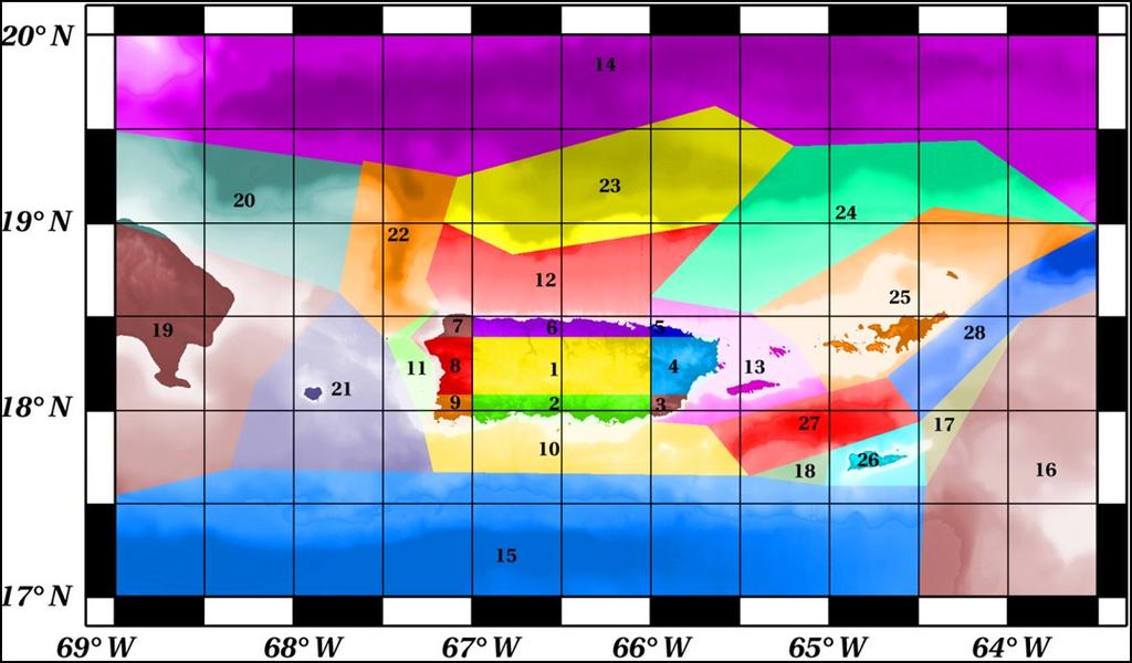 Tabla 1. Distribución de la sismicidad por regiones sísmicas durante el 2011 (RSPR-UPRM). Región Sísmica Sismicidad Total Sismos Sentidos Región Sísmica Sismicidad Total 1.