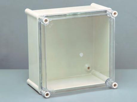 safybox CA cajas de doble aislamiento Cajas de Doble Aislamiento CON TAPA TRANSPARENTE Incluye: cuerpo de poliamida tapa de policarbonato UV + junta de goma tornillos de cierre TFT-4000 tornillos