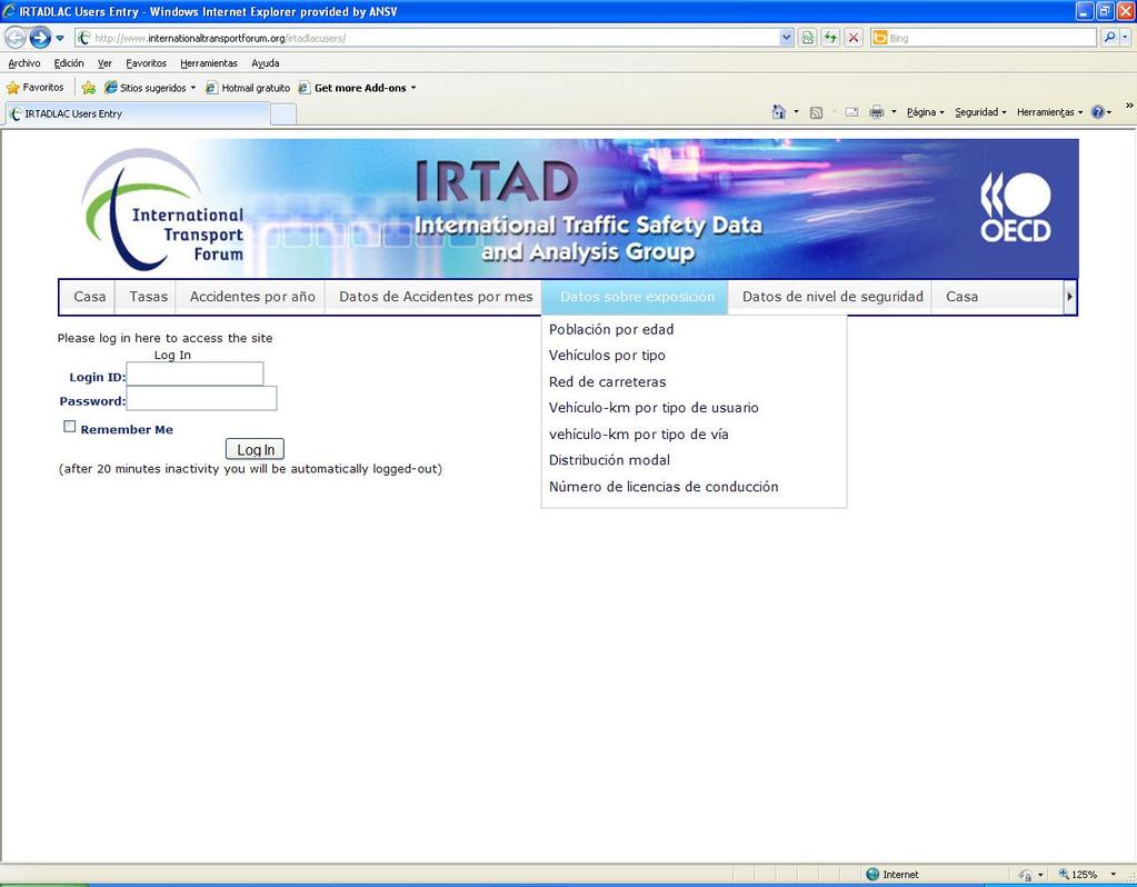 Sitio Web: IRTAD-LAC www.