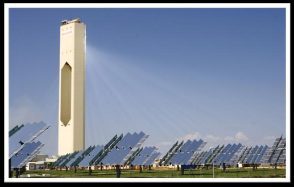 1.1.2. Điện mặt trời: Hình: Các PS10 tập trung ánh sáng mặt trời từ cánh đồng heliostats trên một tháp trung tâm.