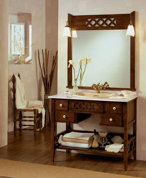 THE COMPLET BATHROOM PROGRAM modelo toscano CARACTERÍSTICAS CHARACTERISTICS: Mueble fabricado en D.M. Furniture manufactured in MDF.