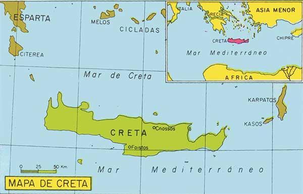 Cretenses Ubicación geográfica: La isla de Creta está ubicada al sureste de Grecia, al sur del