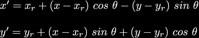 Rotación D y la matriz de rotación es: (-7) Las ecuaciones de