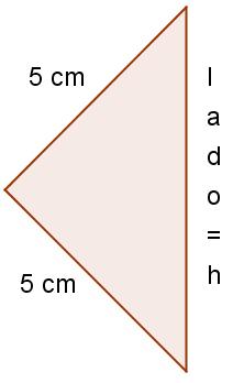 Dibujamos un triángulo rectángulo formado por dos radios(son los catetos) y el lado opuesto al ángulo recto (hipotenusa).