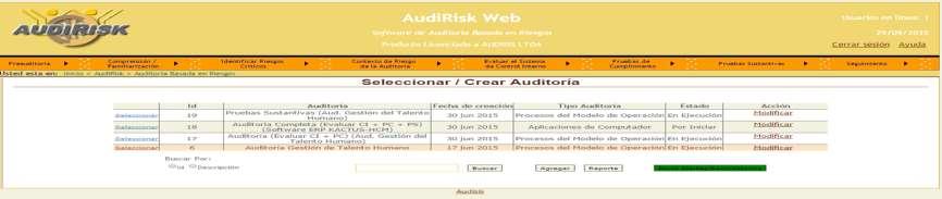 Metodología de AUDIRISK para planear y desarrollar las Auditorías Basadas en Riesgos Críticos.