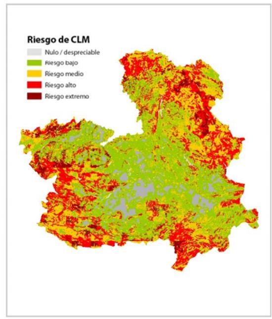 Ilustración 6: Nivel de riesgo por incendio forestal en Castilla-La Mancha. 3.