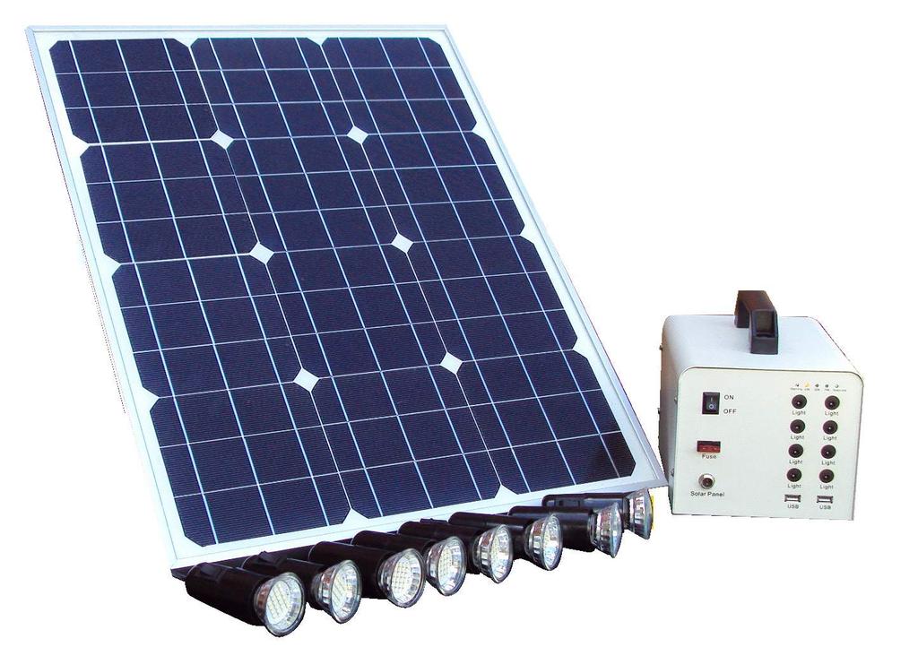 Solar KIT 4 KIT 5 Panel de 90 Watts con 8 mts de cable Caja central con conexión para 2 paneles 4 conectores 12 vdc Inversor de 300 Watts 110 VAC (onda