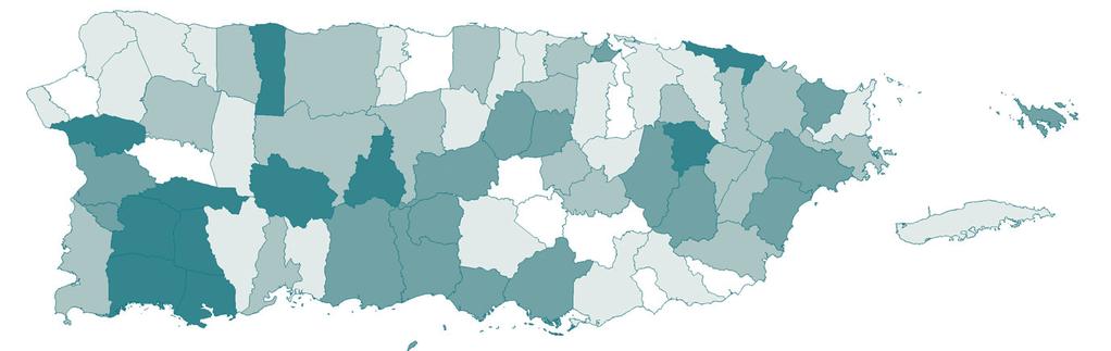 Por ciento de nacimientos prematuros, 2007 Por ciento Maunabo 13.1% Arroyo 13.3% Las Marías 13.6% Barranquitas 14.5% Aguada 14.8% Aibonito 14.9% Cayey 15.1% Por ciento Coamo 18.2% Bayamón 18.