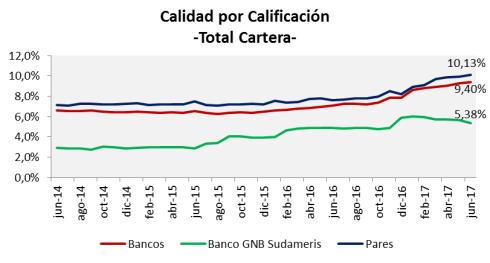 Sin embargo, se destaca que en términos generales los indicadores de cartera del Banco GNB Sudameris no presentaron un deterioro significativo durante el año, manteniéndose dentro de los límites de