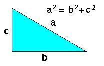 - En un triángulo rectángulo, el