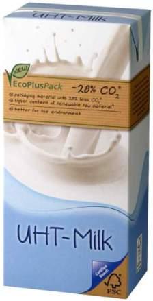 combibloc EcoPlus Formato de envase, segmentos de producto, llenado combibloc EcoPlus se halla disponible en el formato combiblocslimline 1.000 ml para leche UHT y nata UHT.