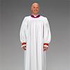 ROQUETE (Rochet) Vestimenta típica de los Obispos Anglicanos, Vestimenta de lino blanco parecida al alba, o a un sobrepelliz con más amplitud y mangas anchas que terminan con un puño de color