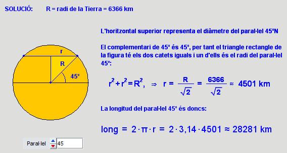 A partir d aquesta dada calcula la longitud del radi de la Terra, la seva superfície i el seu volum. 10.