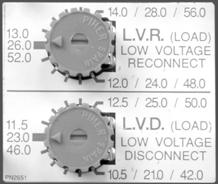 1.0 INTRODUCCIÓN Modo de regulación de cargas de CC Los equipos de la serie C también pueden actuar como reguladores de las cargas conectadas (característica denominada desconexión por baja tensión)