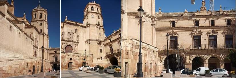 ❶ Lateral exterior del lado epistolar. ❷ Portada del Carrerón y Torre de cuatro cuerpos de planta poligonal, junto a las salas Capitulares.