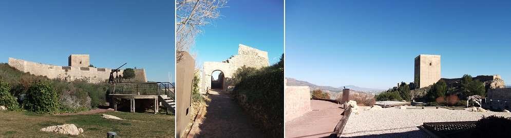 ❶ Parte de fortificación abaluartad del S. XIX donde se encontraban las baterías de la fortaleza, esta parte oriental estaba dotada con seis cañoneras. ❷ Puerta de acceso al sector oriental.