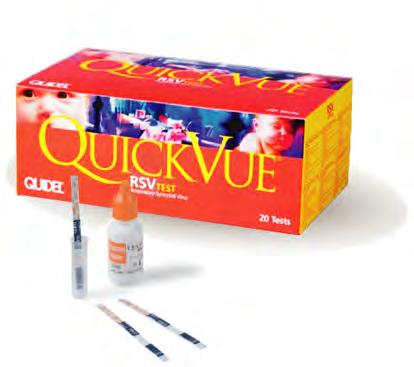 La prueba de Influenza A+B QuickVue permite la detección cualitativa del antígeno tipo A y B directamente de una torunda nasal, de una muestra de aspiración o lavados nasales.