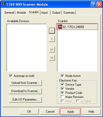 Vaya al software RSNetWorx para DeviceNet y haga clic con el botón derecho del mouse en el escáner 1769-SDN. 2.