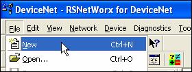 Entrar en línea en el software RSNetWorx para DeviceNet Para