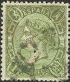iberphil Isabel II. 1 de Enero de 1865. 1ª Emisión Dentada 283 (*) 89A 75 12 cuartos naranja. BONITO.