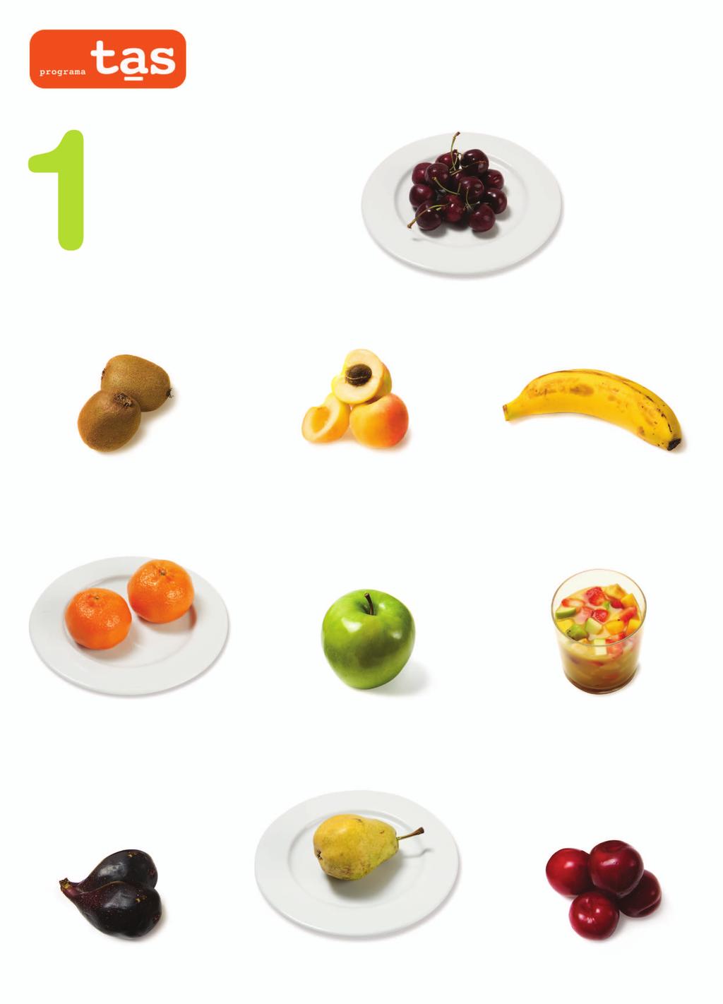 FRUTAS Para ayudarte a contar, considera una ración de fruta cualquiera de los siguientes ejemplos: 1 plato pequeño de