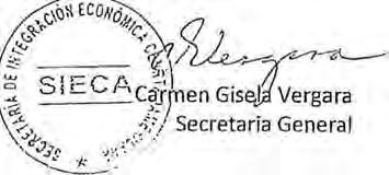 infrascrita Secretaria General de la Secretaría de Integración Económica Centroamericana (SIECA) CERTIFICA: Que las dos (2) fotocopias que anteceden a la presente hoja de papel bond, impresas
