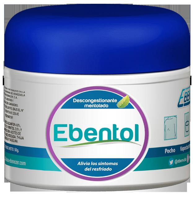Ebentol 100g-50g- 30g/ 0,22lb- 0,13lb-0,06lb Producto de uso tópico que combina diferentes ingredientes aromáticos, entre los que