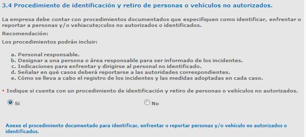 4 Procedimiento de identificación y retiro de personas o vehículos no autorizados El usuario