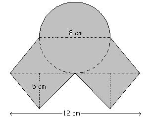 - Calcula el área de la zona sombreada sabiendo que el radio del círculo mide 10 cm, la apotema del hexágono 8,7 cm y el lado 10 cm. 22.