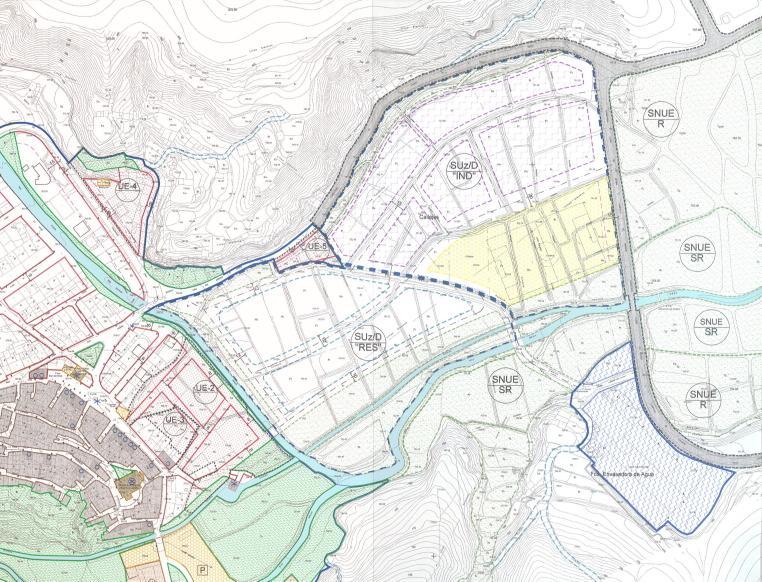 Fuente: Extracto del mapa Jaraba, Clasificación del suelo. Avance del Plan General de Ordenación Urbana de Jaraba.