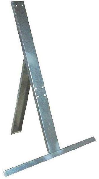 Ref.- 411 Trípode Chapa Plegada para señales económicas DESCRIPCIÓN Trípode fabricado en Chapa Plegada Galvanizada de 1,5mm de espesor.