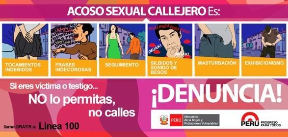 CAMPAÑA CONTRA EL ACOSO SEXUAL CALLEJERO Con esta campaña, el MIMP impulsa la visibilización del acoso sexual callejero como una forma inaceptable de agresión contra la mujer y
