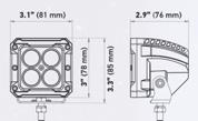 (2) Faros Cube LED, (4) Luz Rocker LED, (8) soportes de fijación, (1)