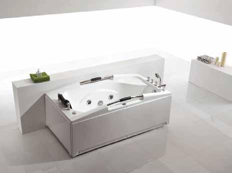 FC-212B Version: L/R SIZE: 1700X900X670MM 1. Acrylic whirlpool bathtub 2. Support - Stainless steel frame 3. Hydraulic massage 4. Adjustable water jets 5.