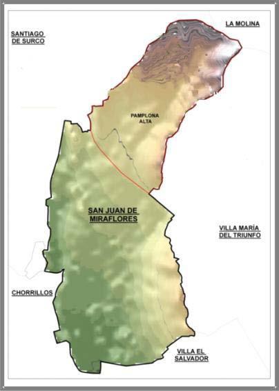 : Ubicación: altura Km 15 Panamericana Sur Población : 362,643habitantes: División territorial: 6 zonas y una de tratamiento especial Zona 7 Urb.