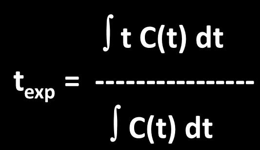 Ecuación para determinar velocidad de flujo Ec. Distribución tiempo de residencia Determinación velocidad de flujo V = d2 d1 t2 t1 donde, t exp : tiempo medio experimental.