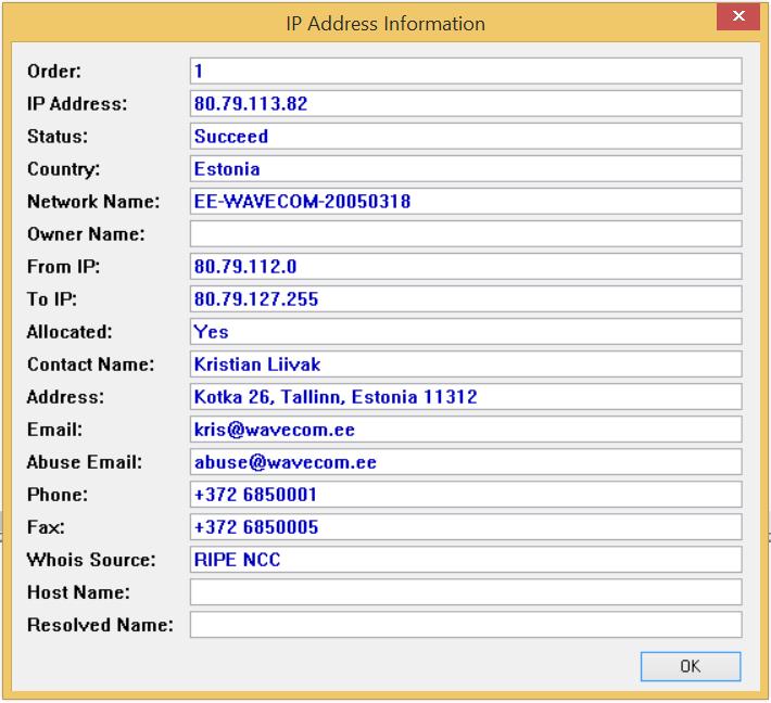 Análisis de los Registros Datos de la Dirección IP 190.10.9.188: Cliente: Hensley Anthony Samuel Nombre Falso. Organización: Private No se asoció ninguna empresa.