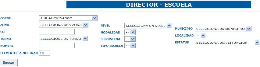 Dar un clic en el la opción Lista de Directores: Buscar Director 2.