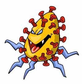 E 12) ROTAVIRUS Alias: El Monstruo Giroloco Nombre científico: Rotavirus Para transmitirse usa: El aire y contacto directo con deposiciones (los excrementos) de la persona infectada, al consumir