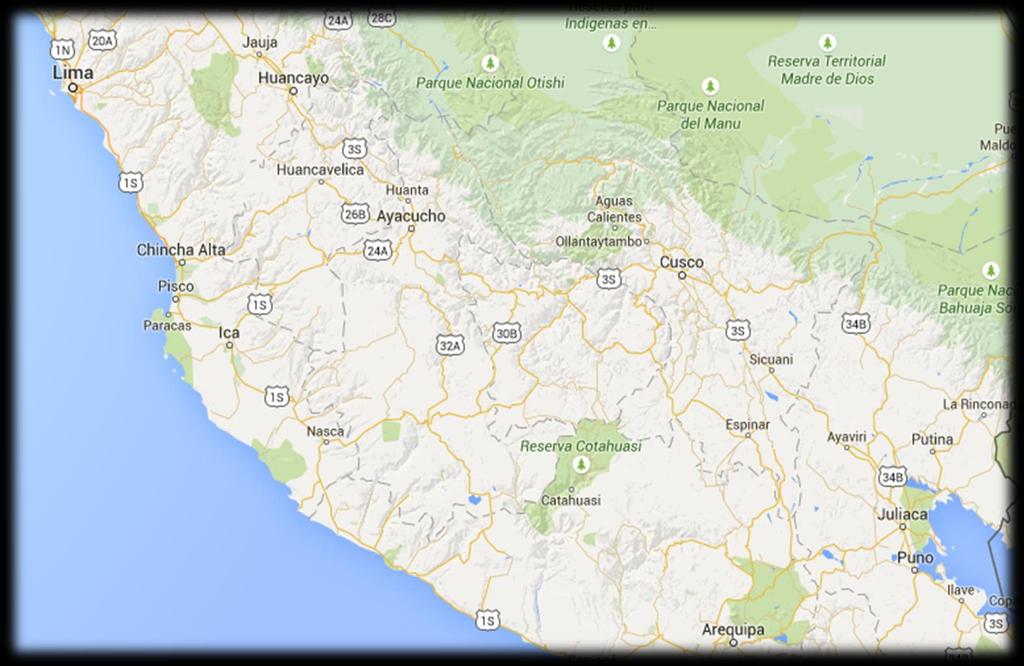 CARACTERISTICAS DEL PUERTO Distancia por carretera Ica Nasca Lima Ayacucho
